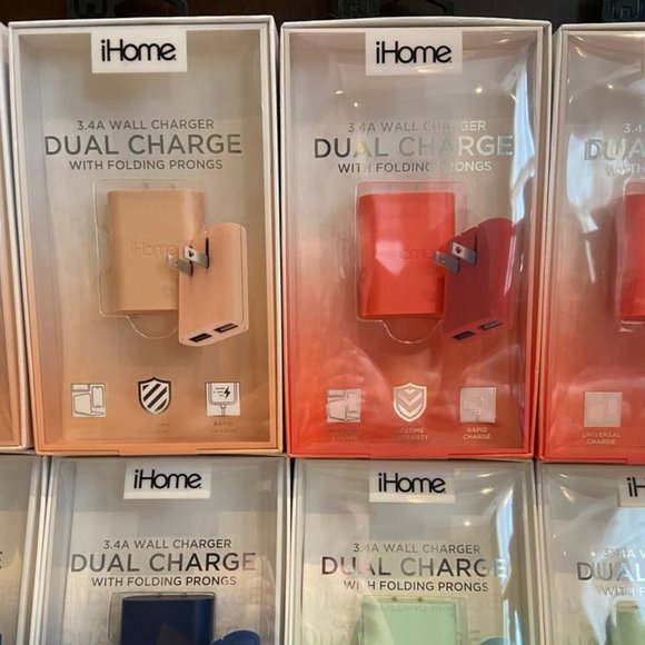 iHome Dual Charge 3.4A Wall Chargers - Picture 2 of 3